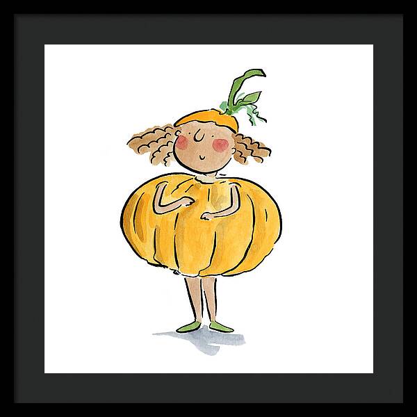 Pumpkin Costume - Framed Print
