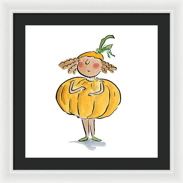 Pumpkin Costume - Framed Print