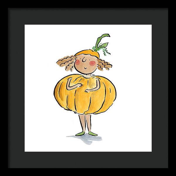 Pumpkin Costume - Framed Print