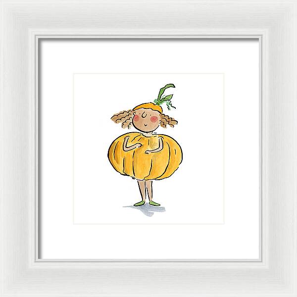 Pumpkin Costume - Framed Print