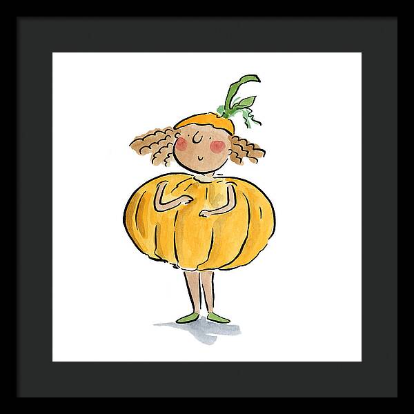 Pumpkin Costume - Framed Print