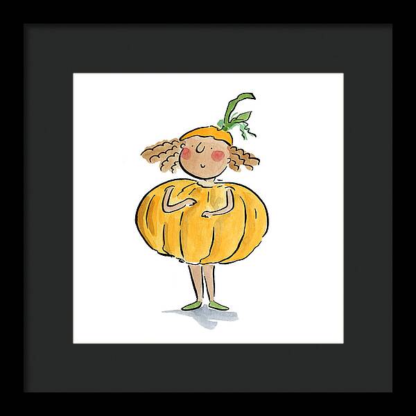 Pumpkin Costume - Framed Print