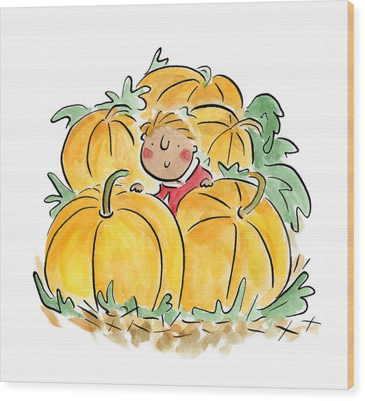 Pumpkin Patch - Wood Print