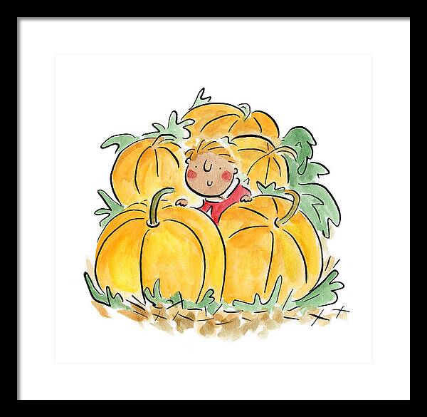 Pumpkin Patch - Framed Print