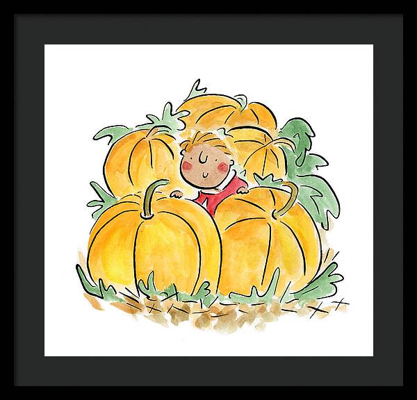 Pumpkin Patch - Framed Print