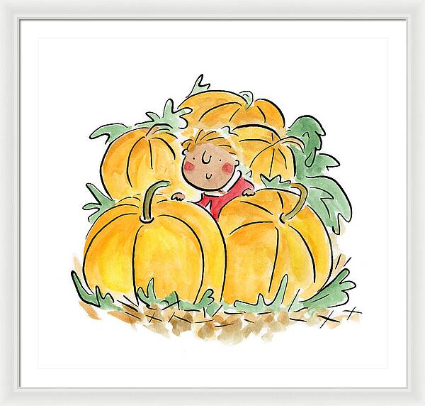 Pumpkin Patch - Framed Print