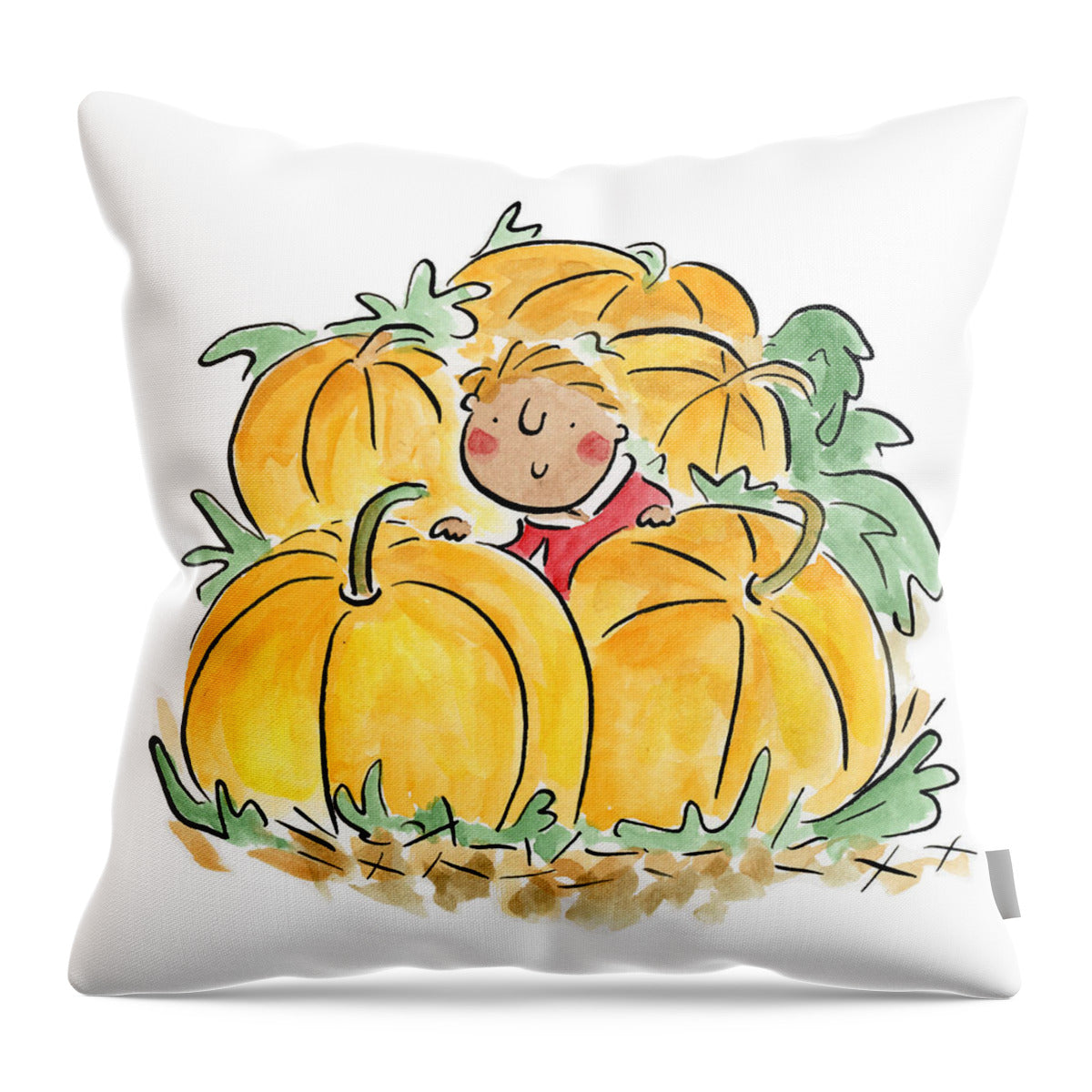 Pumpkin Patch - Throw Pillow