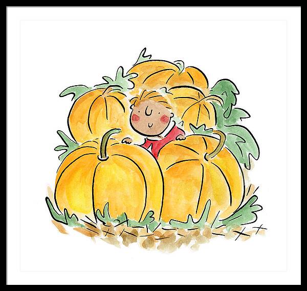 Pumpkin Patch - Framed Print