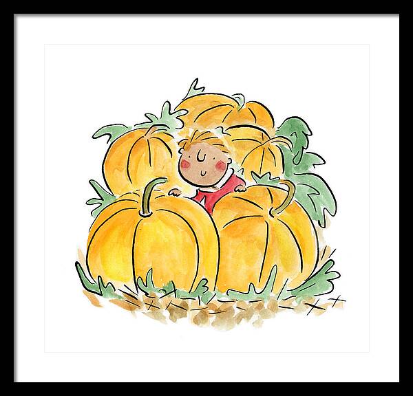 Pumpkin Patch - Framed Print