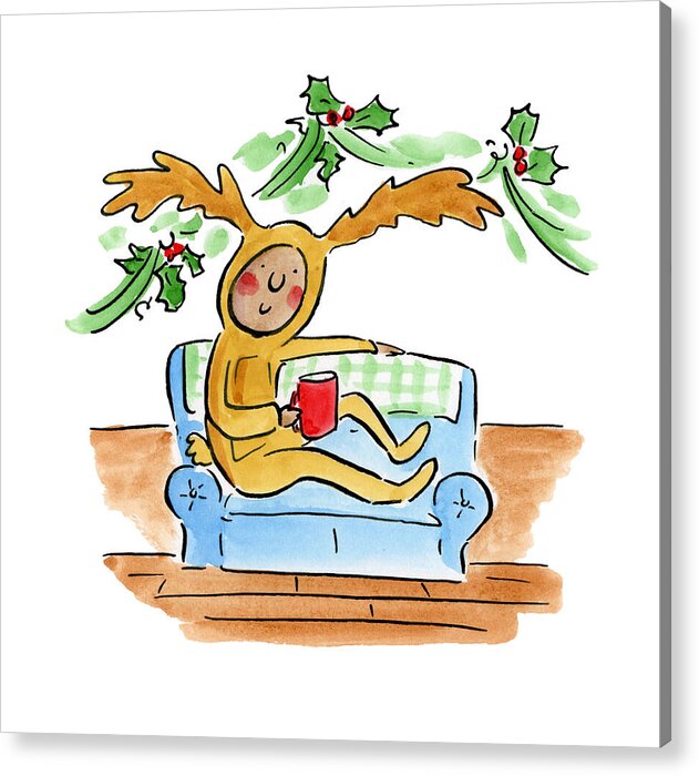 Reindeer Onesie - Acrylic Print