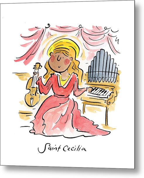 Saint Cecilia - Metal Print