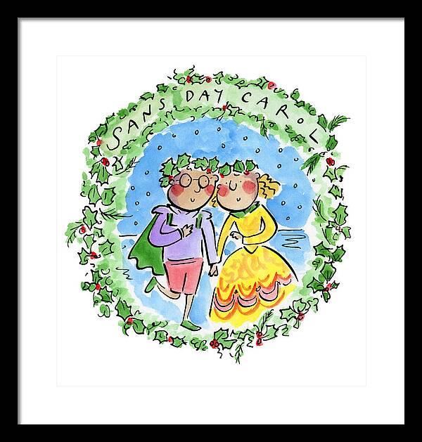 Sans Day Carol - Framed Print