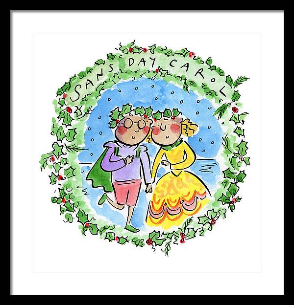 Sans Day Carol - Framed Print