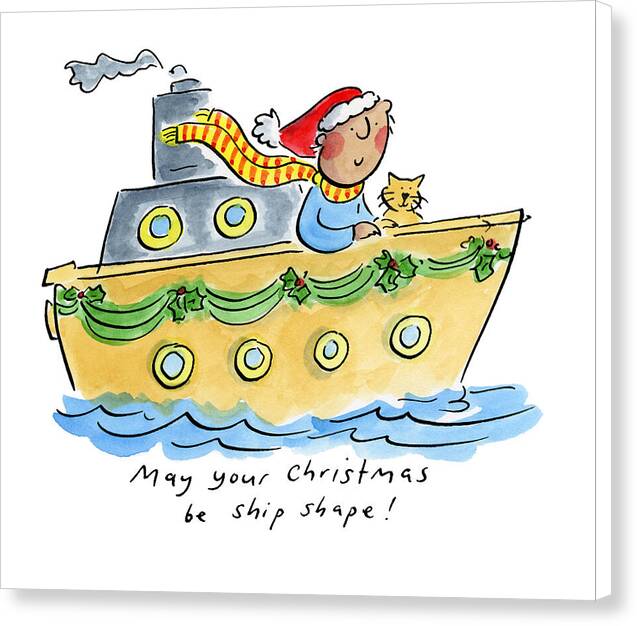 Ship Shape Christmas - Canvas Print