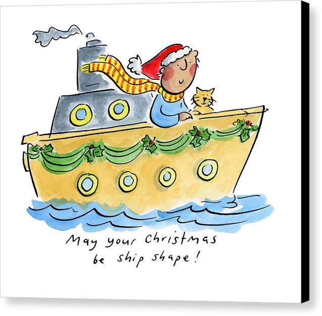 Ship Shape Christmas - Canvas Print