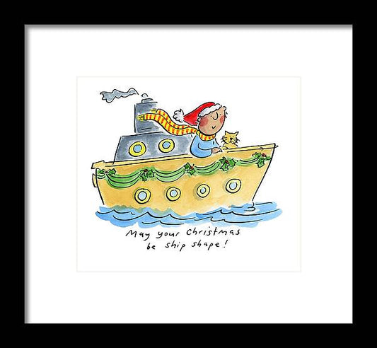 Ship Shape Christmas - Framed Print