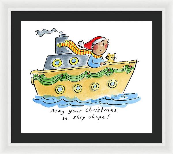 Ship Shape Christmas - Framed Print