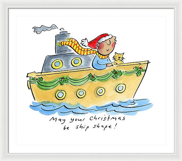 Ship Shape Christmas - Framed Print