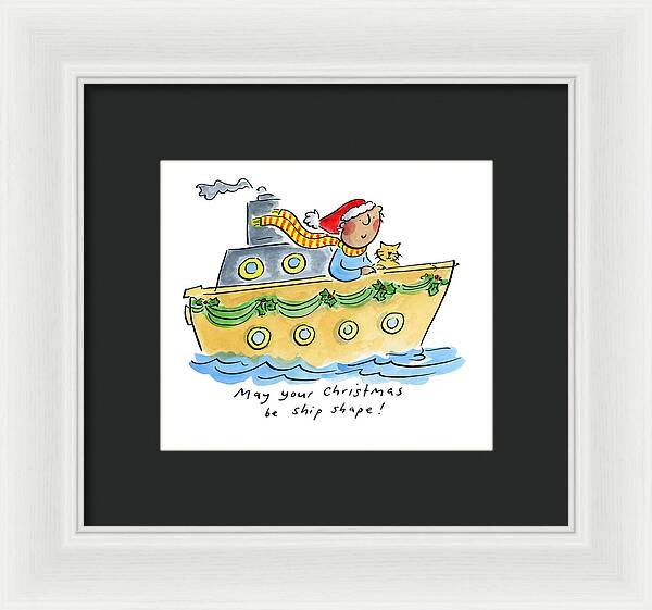 Ship Shape Christmas - Framed Print