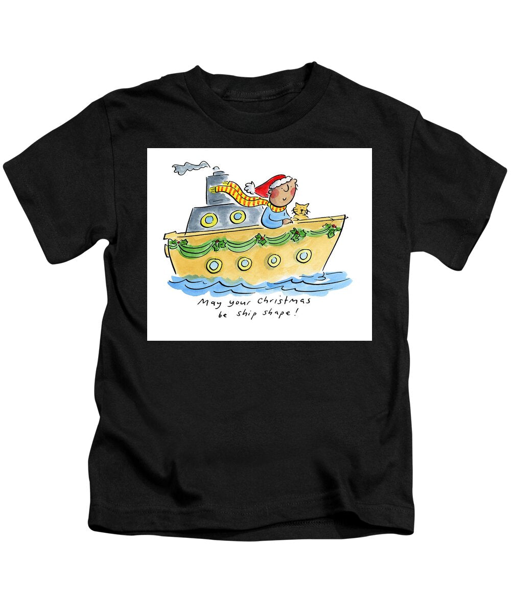 Ship Shape Christmas - Kids T-Shirt