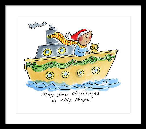 Ship Shape Christmas - Framed Print