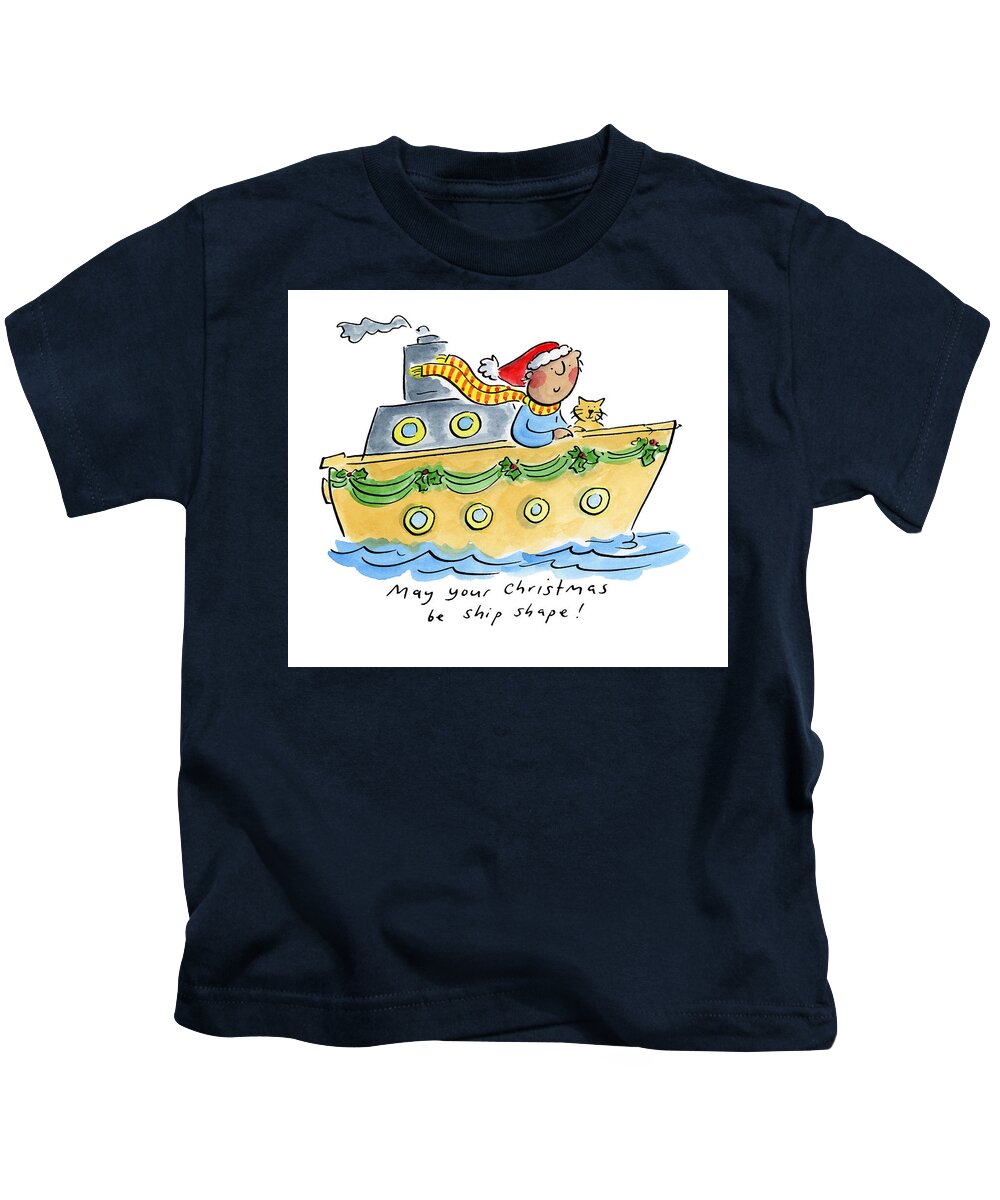 Ship Shape Christmas - Kids T-Shirt