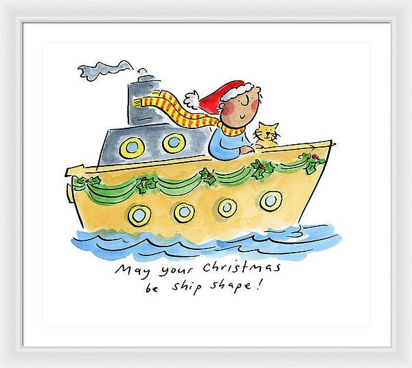 Ship Shape Christmas - Framed Print