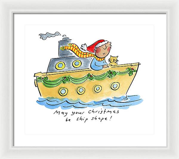 Ship Shape Christmas - Framed Print