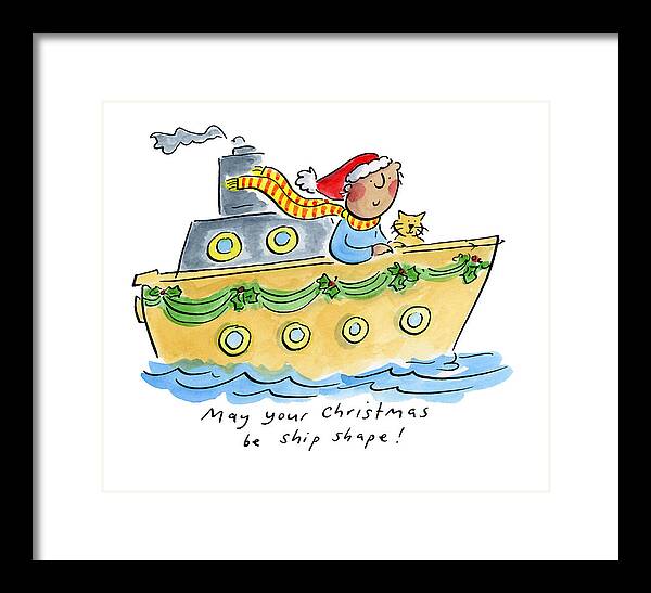 Ship Shape Christmas - Framed Print