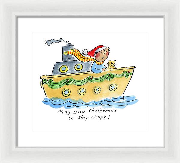 Ship Shape Christmas - Framed Print