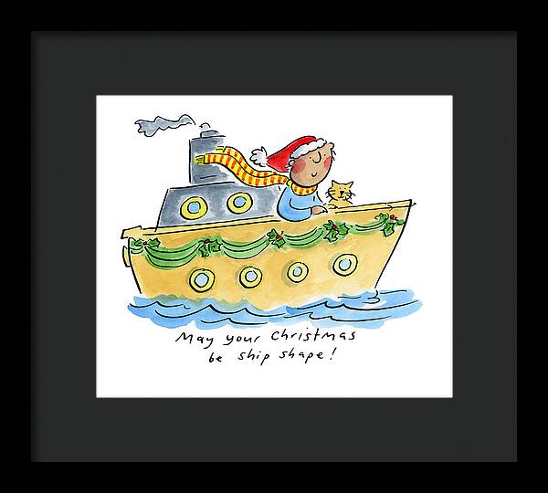 Ship Shape Christmas - Framed Print