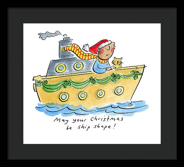 Ship Shape Christmas - Framed Print