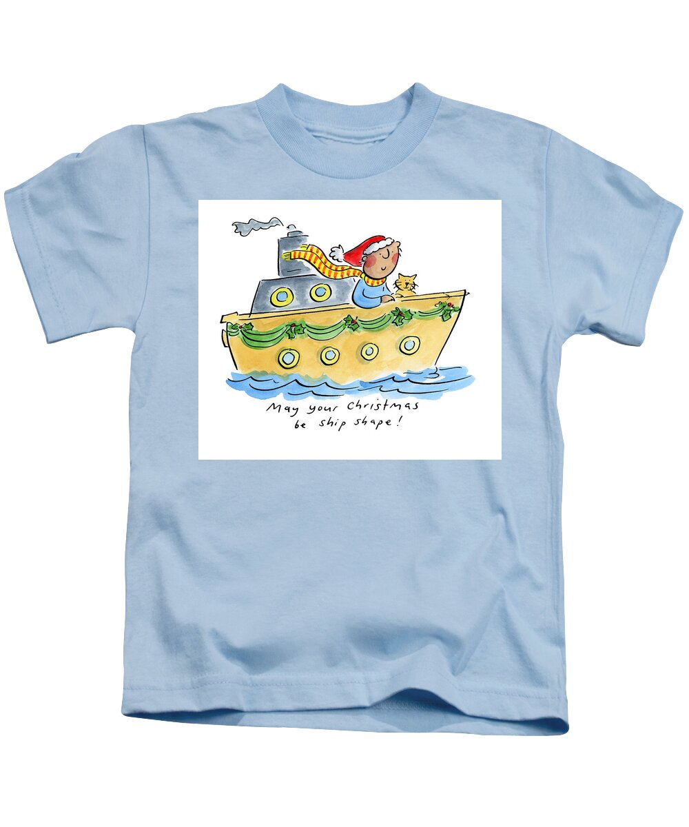 Ship Shape Christmas - Kids T-Shirt