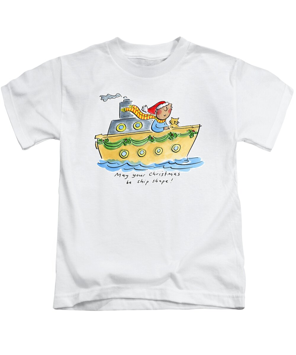 Ship Shape Christmas - Kids T-Shirt