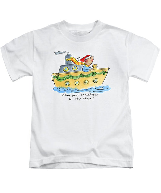 Ship Shape Christmas - Kids T-Shirt