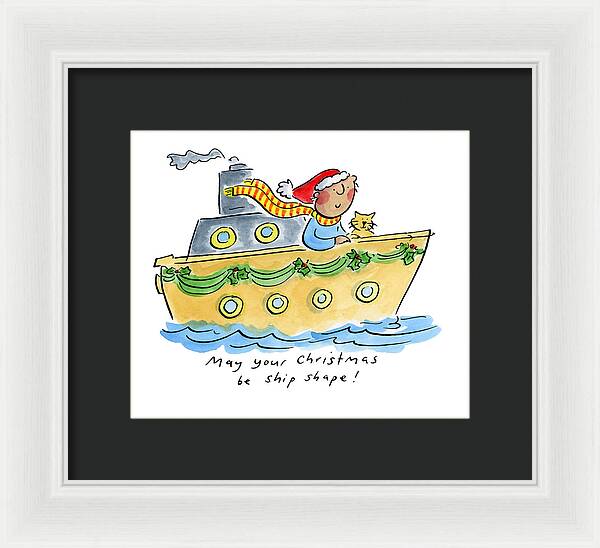 Ship Shape Christmas - Framed Print
