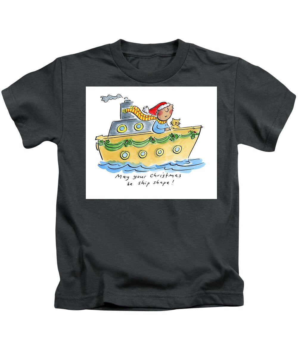Ship Shape Christmas - Kids T-Shirt