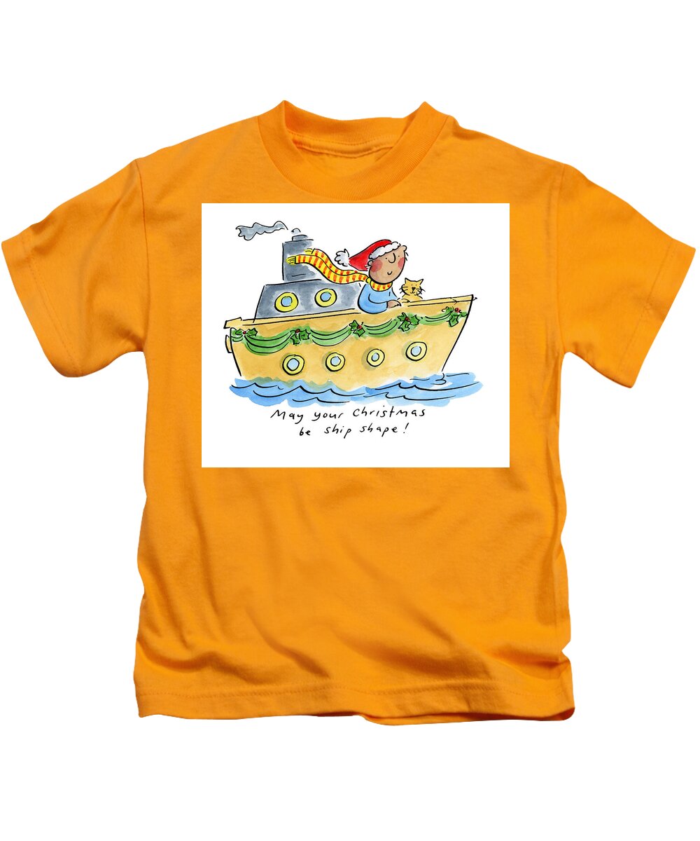 Ship Shape Christmas - Kids T-Shirt