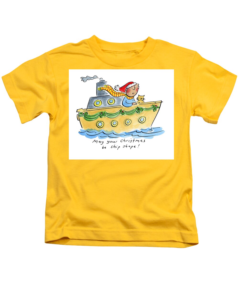 Ship Shape Christmas - Kids T-Shirt