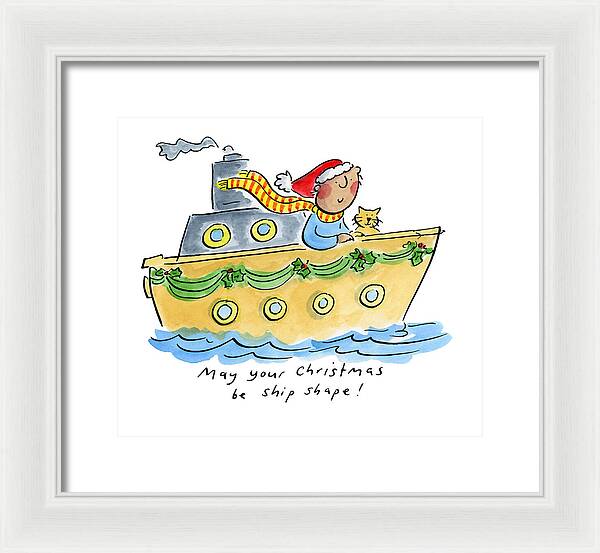 Ship Shape Christmas - Framed Print