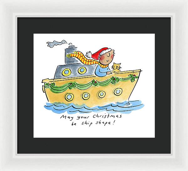 Ship Shape Christmas - Framed Print