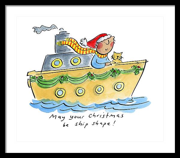 Ship Shape Christmas - Framed Print