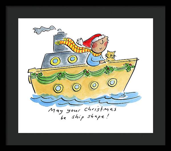 Ship Shape Christmas - Framed Print