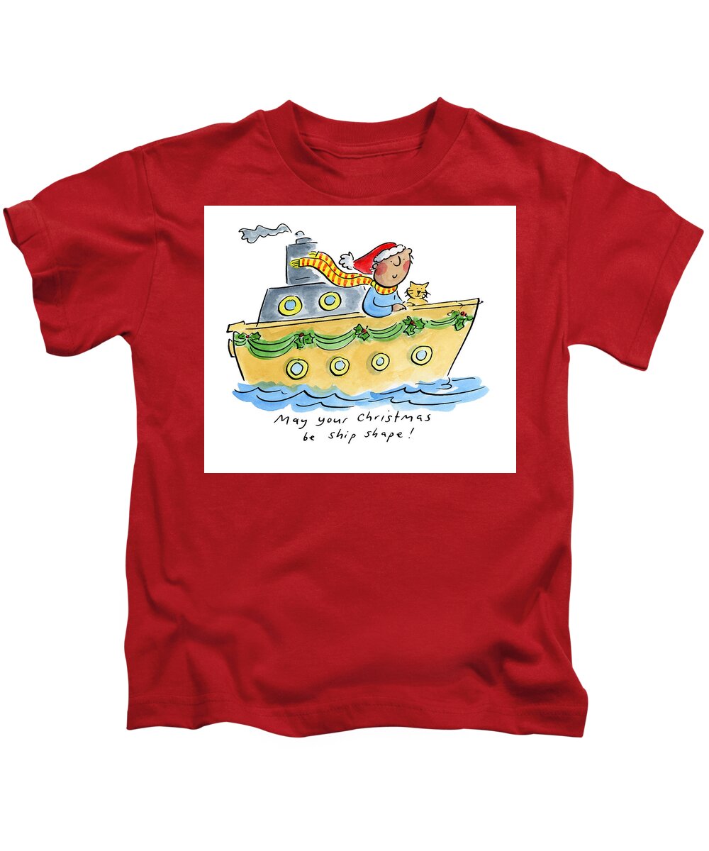 Ship Shape Christmas - Kids T-Shirt