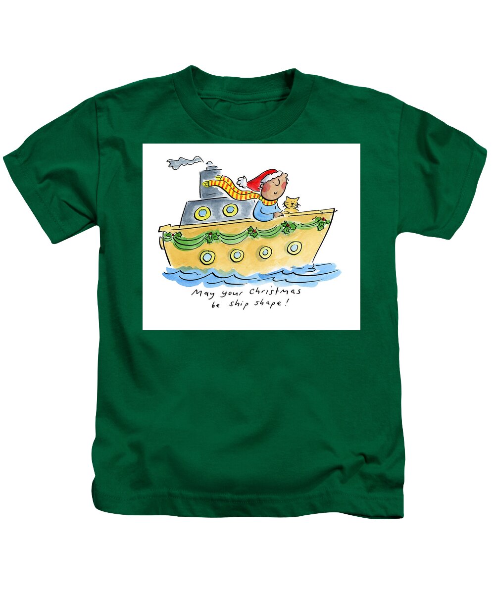 Ship Shape Christmas - Kids T-Shirt