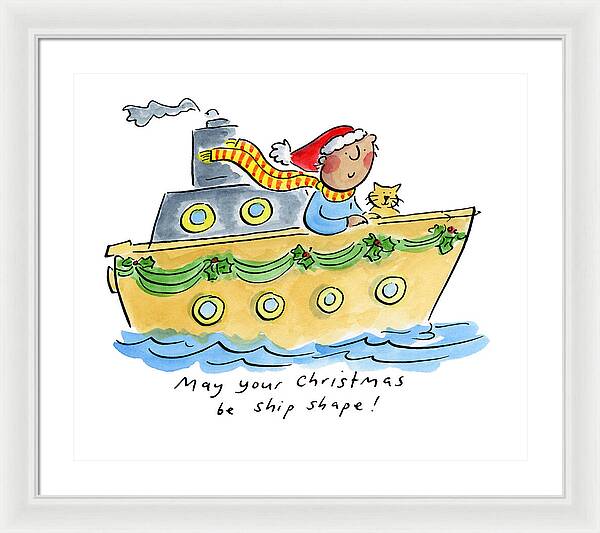 Ship Shape Christmas - Framed Print