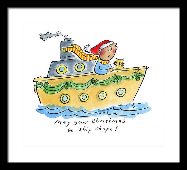 Ship Shape Christmas - Framed Print