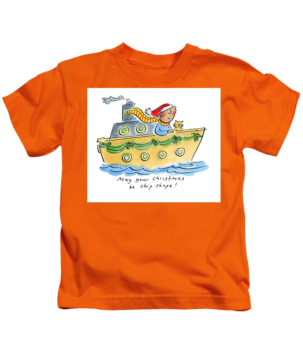 Ship Shape Christmas - Kids T-Shirt