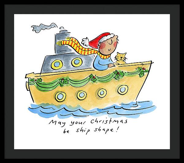 Ship Shape Christmas - Framed Print