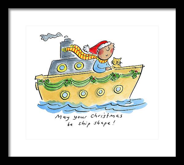 Ship Shape Christmas - Framed Print